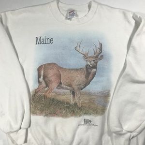 Vintage 1988 Pullover Maine Crewneck Sweater